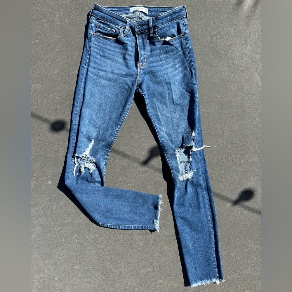 Abercrombie ripped jeans